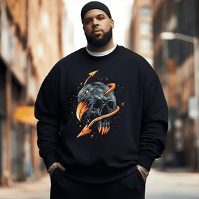 Funny Skeleton Men's Plus Size Sweatshirt