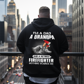 Men's RETIRED FIREFIGHTER Plus Size Hoodie