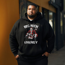 Big Nick energy funny santa claus  Christmas Men's Plus Size Hoodie