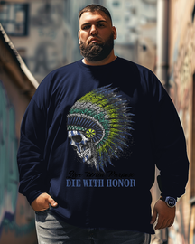 Men's Live with purpose die with honor Plus Size Long Sleeve T-Shirt