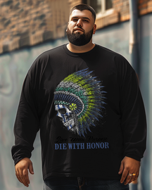 Men's Live with purpose die with honor Plus Size Long Sleeve T-Shirt