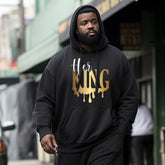 He's King Men's Big&Tall Hoodie Two-Piece Set