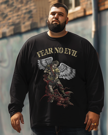 Men's  Fear No Evil Plus Size Long Sleeve T-Shirt