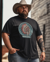 Men's Smokin'Fools Print Plus Size T-shirt