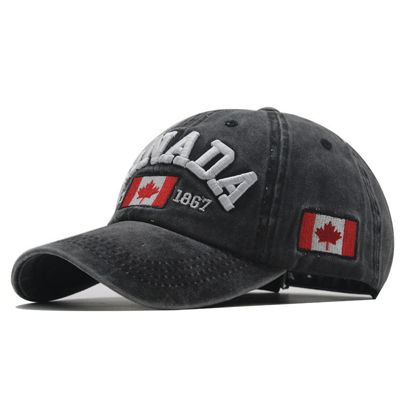 Vintage Canadian Maple Leaf Embroidered Baseball Cap