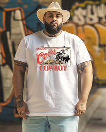 Men's Western Country Cattle Cowboy Rodeo Plus Size T-shirt ,Gifts For Men