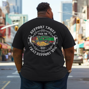 Men's SUPPORT THOSE THAT SUPPORT YOU Snake Graphic Print Plus Size T-Shirt & Short