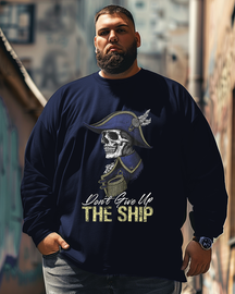 Men's Don't Give Up The Ship Plus Size Long Sleeve T-Shirt