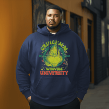 Christmas monster illustration Men's Plus Size Hoodie