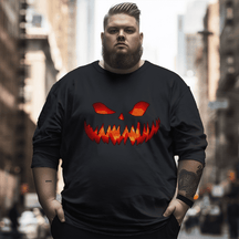 Dark Smile Men's Plus Size Long Sleeve T-Shirt