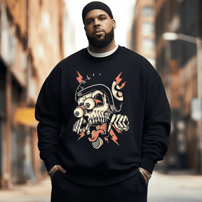 Funny Skeleton Men's Plus Size Sweatshirt