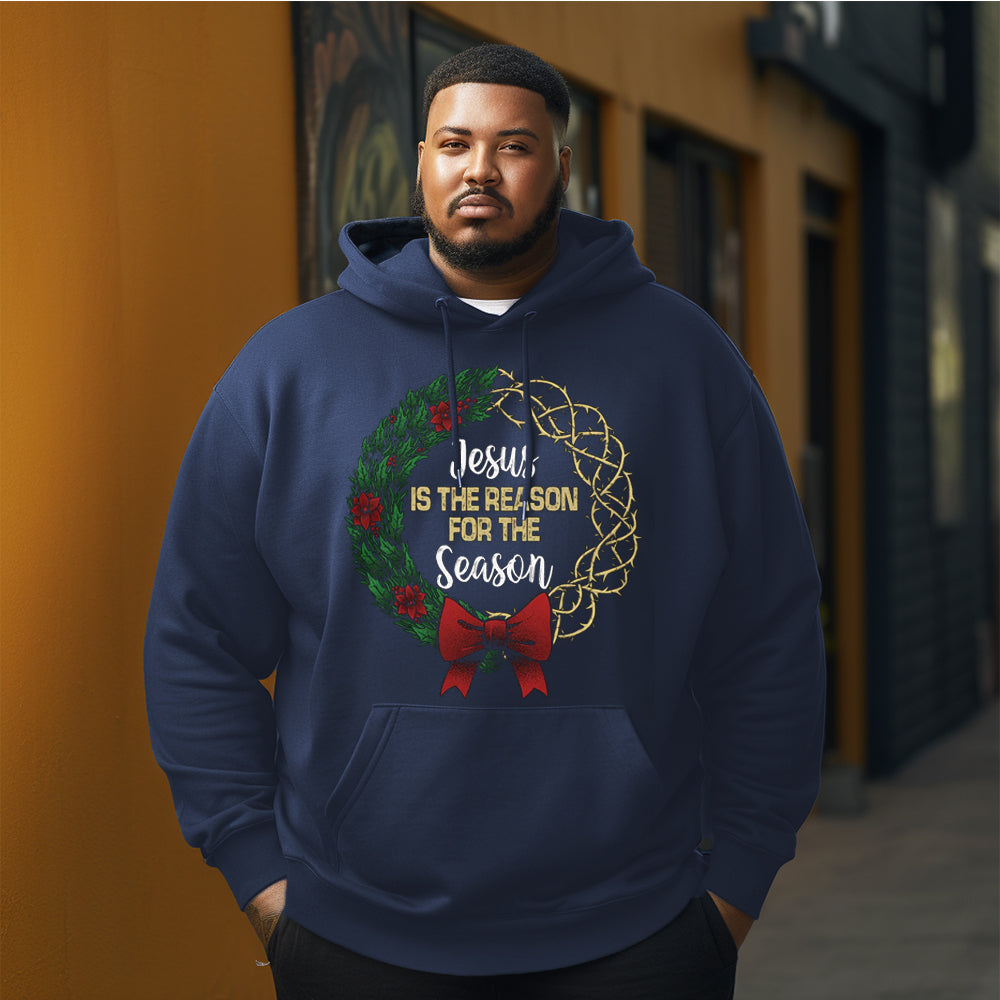 Jesus is the reason Christmas Men's Plus Size Hoodie