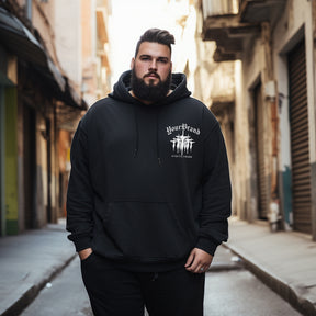 faith cross printed  Men's Plus Size Hoodie