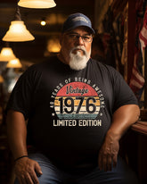 Men's Vintage 1976 Limited Edition 48 Years Old 48th Birthday Print Plus Size T-shirt