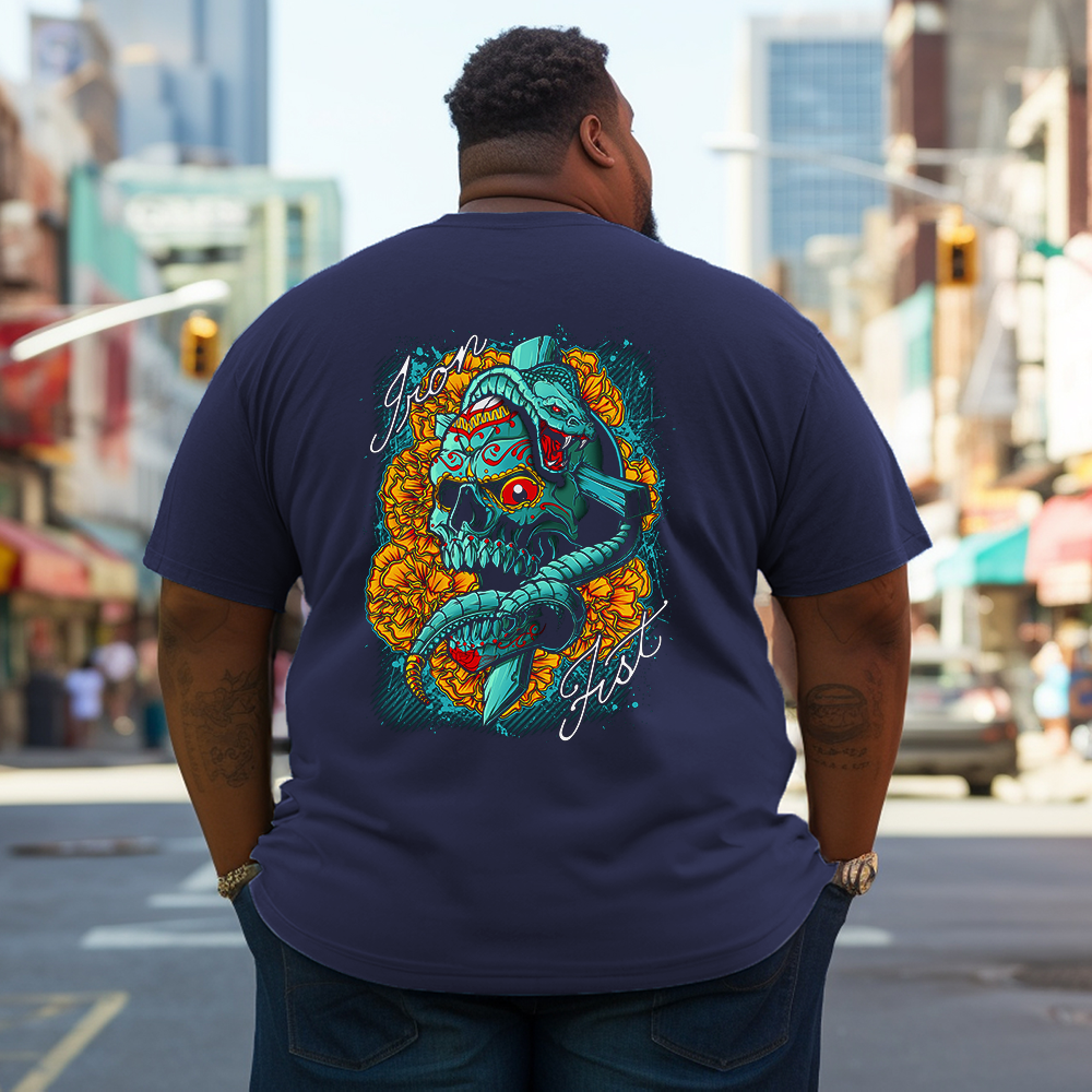 Lron Fist Plus Size Men T-Shirt