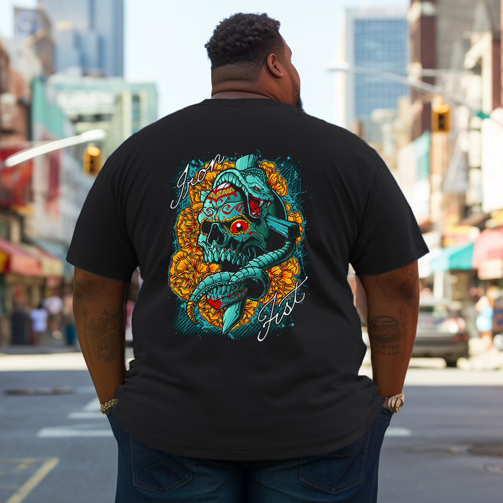 Lron Fist Plus Size Men T-Shirt