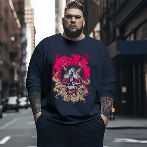 Hannya Skull Plus Size Long Sleeve T-Shirt