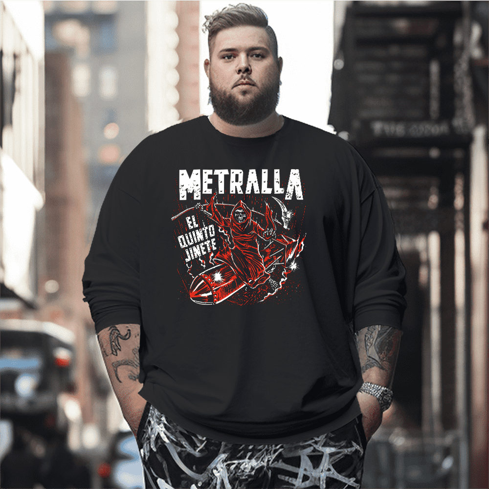 Metralla Plus Size Long Sleeve T-Shirt