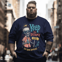 Keep The Distance Plus Size Long Sleeve T-Shirt