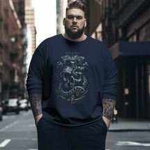Skull and Anchor Plus Size Long Sleeve T-Shirt