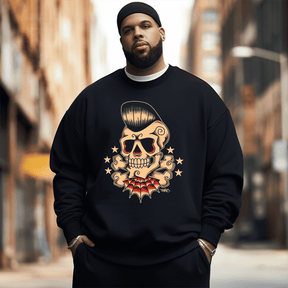 Funny Skeleton Men's Plus Size Sweatshirt