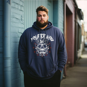 Personalized  retro skull Men's Plus Size Hoodie