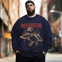 Personalized  retro skull Men's Plus Size Sweatshirt