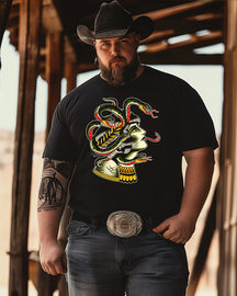 Men’s Beautiful Snake Charmer Plus Size Short Sleeve T-shirt  ,Tattoo Artist, Tattoo Shirt