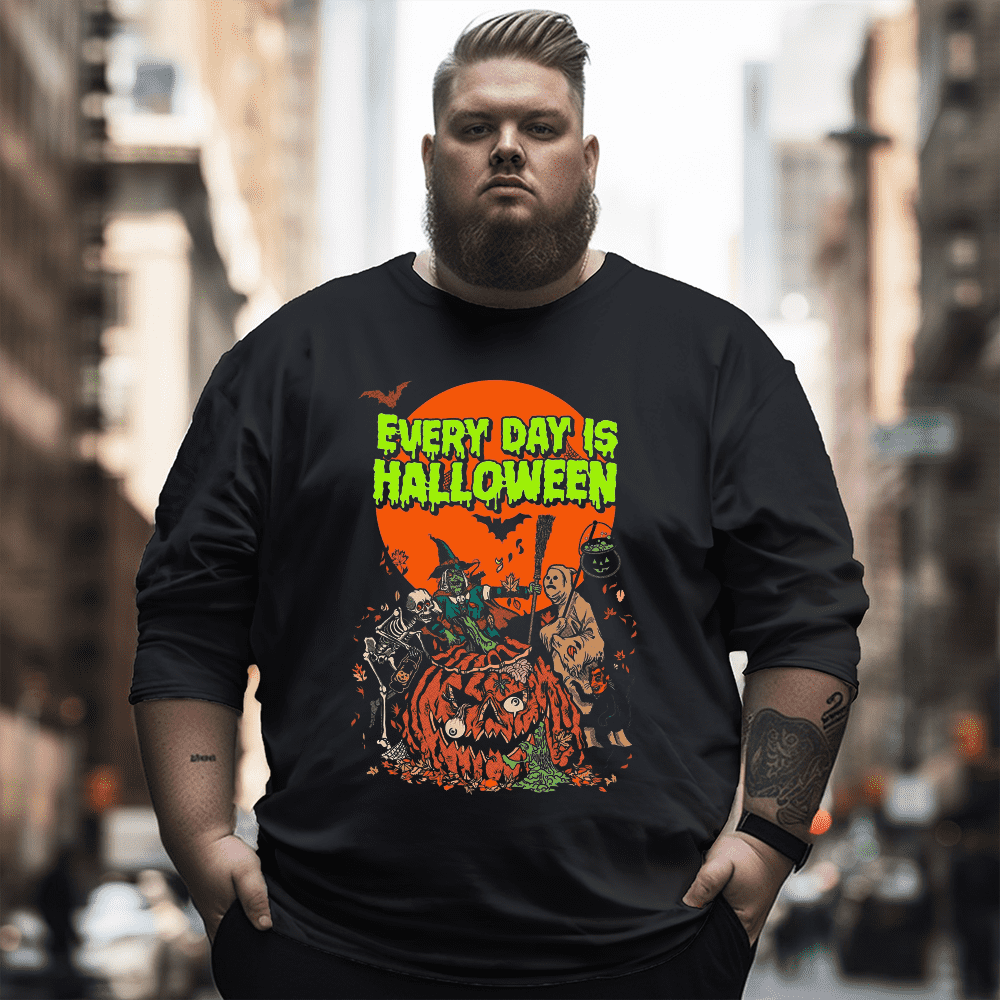 Every Day Is Halloween Plus Size Long Sleeve T-Shirt