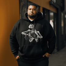 Violent skull Men's Plus Size Hoodie