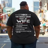 Men's About My Wife Plus Size T-Shirt