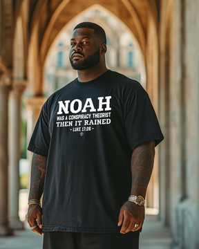 Noah Conspiracy Theorist, Men Plus Size Oversize T-shirt for Big & Tall Man