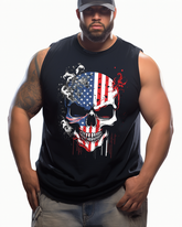 Smiling Skull Print Men's Sleeveless Tee