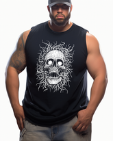 Horror Skull Print Men's Sleeveless Tee