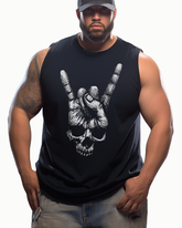 Skull Mental Print Men's Sleeveless Tee