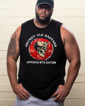 Grumpy Old Bastard Approach With Caution Men's Sleeveless Tee