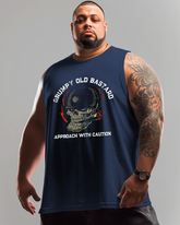 Grumpy Old Bastard Approach With Caution Men's Sleeveless Tee