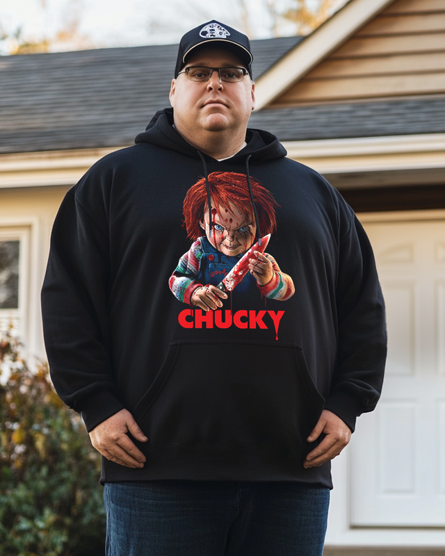 Men's Scary Chucky Plus Size Hoodie