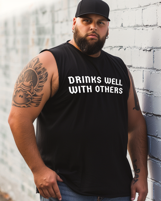 Drinks Well With Others - St. Patrick's Day Drinkers Men's Sleeveless Tee