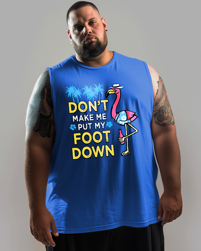 FOOT DOWN FLAMINGO Men's Sleeveless Tee