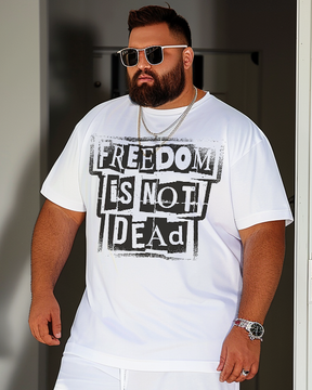 FREEDOM IS NOT DEAD Plus Size T-Shirt & Short