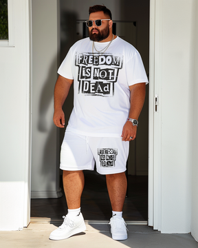 FREEDOM IS NOT DEAD Plus Size T-Shirt & Short