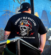 Men's GRUMPY OLD BASTARD Skull Plus Size T-Shirt & Short