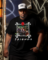 HORROR LEGENDS FRIENDS SPOOF Men's Plus Size T-shirt