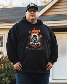 Men's Haunted House Plus Size Hoodie