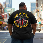 Men's Home Of The Free, Because Of The Brave Plus Size T-Shirt