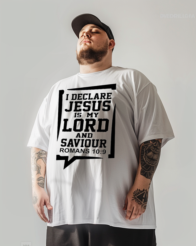 Jesus My Lord And Saviour Men's Plus Size T-shirt