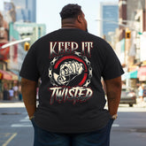 Men's KEEP IT TWISTED Print Plus Size T-Shirt & Short