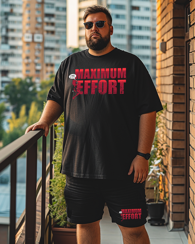 MAXIMUM EFFORT Plus Size T-Shirt & Short