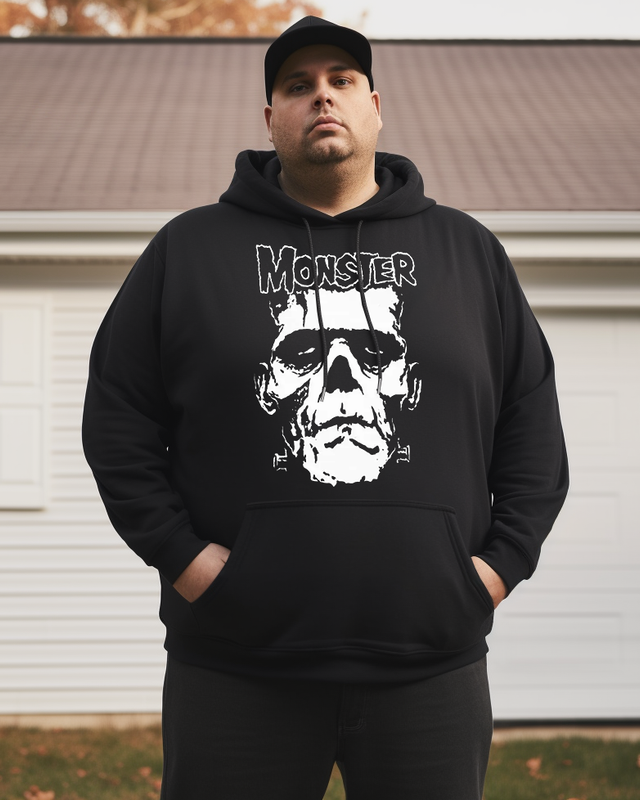 Men's Monster Skull Plus Size Hoodie